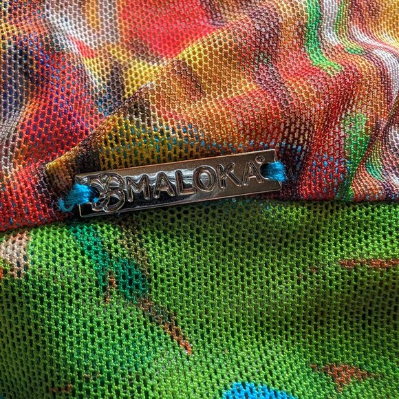 MALOKA Portugal sheer tunic blouse Sz 2 Mother PEARL buttons ART TO WEAR EUROPE - Picture 9 of 14